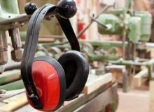 Noise muting headphones used for construction noise.